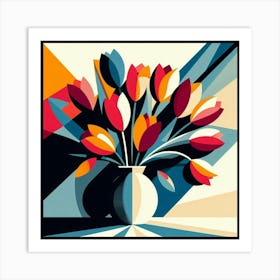 Tulips In A Vase 2 Art Print