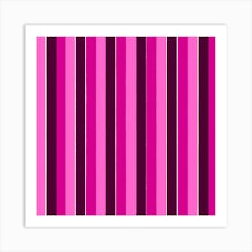 Pink Striped Wallpaper Art Print