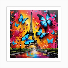 Butterflies In Paris 19 Art Print