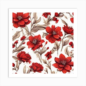 Red Flowers Art Print