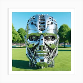 Terminator Head Art Print