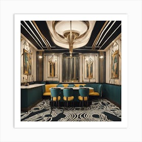 Deco Dining Room 3 Art Print