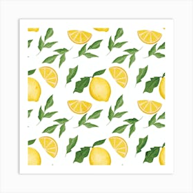 Lemon Pattern Art Print