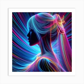 Colorful woman 5 Art Print