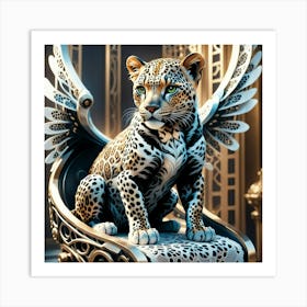 Leopard With Wings Art Print