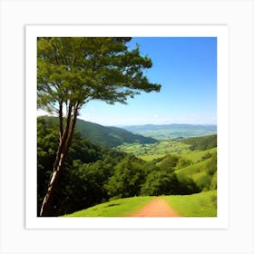 View From A Hillside Art Print