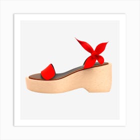 Red Sandals Art Print