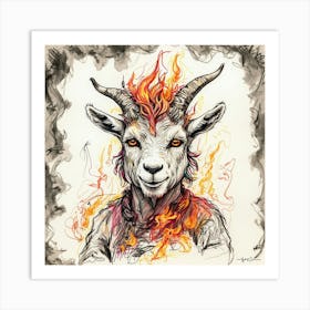 Goat Of Fire 12 Art Print