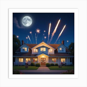 A Firework Wall Art Decoration Art Print