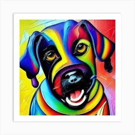 Rainbow Dog Art Print