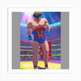 Boxer In The Ring Art Print