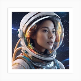 Woman In Space 2 Art Print