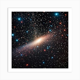 A Retro Inspired Scene Colors An Abstract Galaxy On A Background Of Space Magic Effects Shimmering (2) Art Print