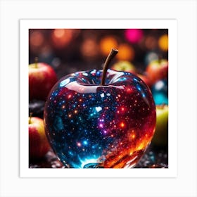 Galaxy Apple Art Print