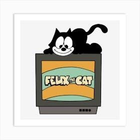 Felix On TV Art Print
