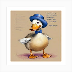 Duck In A Hat 21 Art Print