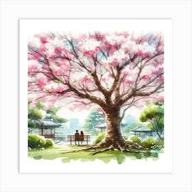 Sakura Blossoms In The Park Art Print