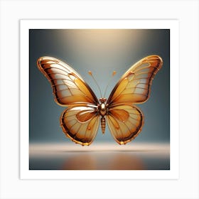 Golden Butterfly Art Print