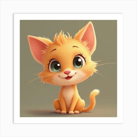 Cute orange Kitten Art Print