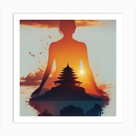 Meditation At Sunset Art Print