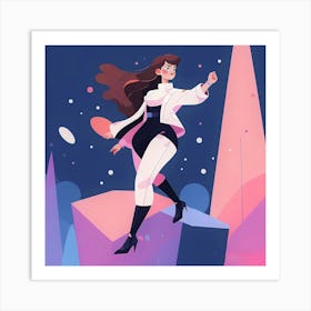 Futuristic Girl 1 Art Print