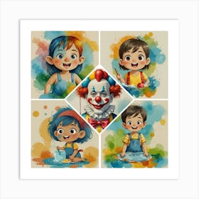 Clown Art Print