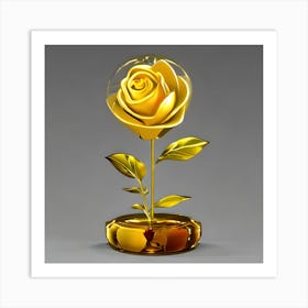 Golden Rose 2 Art Print