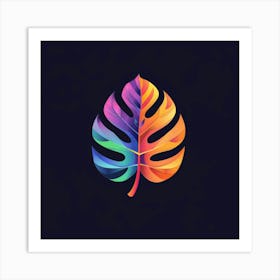 Rainbow Leaf 4 Art Print