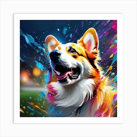 Corgi Painting 44 Art Print