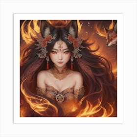 Secrets of the Fox Demon Art Print