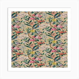 Chinese Floral Wallpaper 1 Art Print