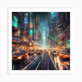 Futuristic City 1 Art Print