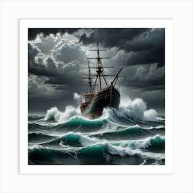 Riding the Waves, Soaring Above Art Print