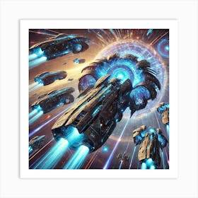 A Stunning Depiction Of Rift Carriers, Massive, Te Art Print