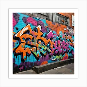 Graffiti Wall Melbourne Art Print