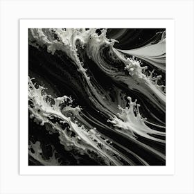 Black and White Abstract Art 153 Art Print