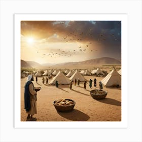 Jesus In The Desert Art Print