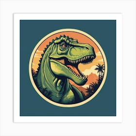 Dinosaur Tyrex Logo Art Print