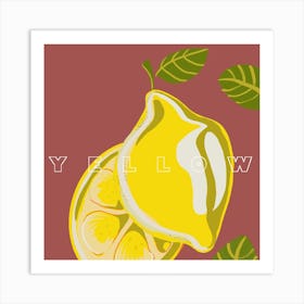Yellow Lemons Art Print
