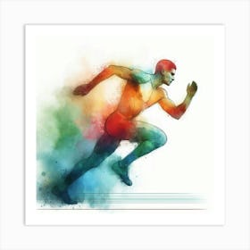 Running Man Art Print