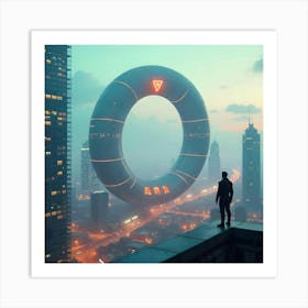 Futuristic Cityscape Art Print