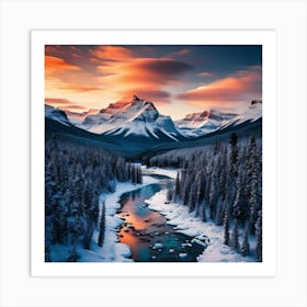 Banff National Park Winter Art Print