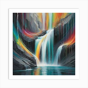 Rainbow Waterfall 5 Art Print