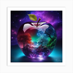 Apple In Space Art Print