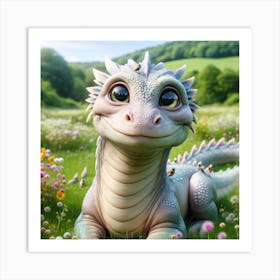 Dragon In The Meadow Art Print