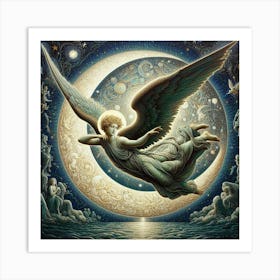 Angel Of The Moon 3 Art Print