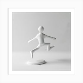 White Man Jumping Art Print