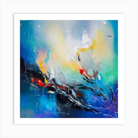 Blue breeze Abstract Art Blue Painting Art Print