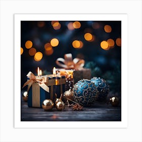 Elegant Christmas Gift Boxes Series007 Art Print