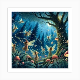 Fairies dancing Art Print